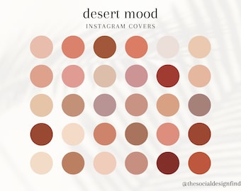 30 Desert Color Instagram Highlight Cover | Highlight-Symbole | Instagram Story | Abstrakte und einfarbige Farben | IG Story Highlights
