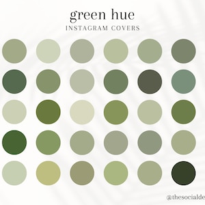 30 Instagram Highlight Covers Shades of Green Instagram - Etsy