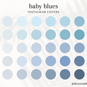 30 Baby Blue Instagram Highlight Covers | Solid Color Highlight Icons | Shades of Blue Instagram Story Covers | IG Highlight Cover Icons