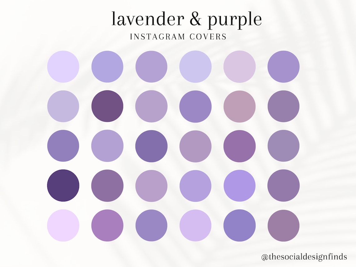 30 Lavender Purple Instagram Highlight Covers Shades of Etsy