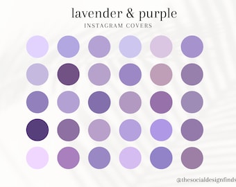 30 Lavender Purple Instagram Highlight Covers | Shades of Purple Highlight Icons | Solid Color Instagram Story Covers | IG Highlight Covers