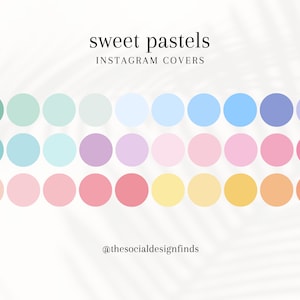 30 Instagram Highlight Covers Pastel Colors | Instagram Story | Abstract & Solid Colors | Highlight Icons | IG Story Highlights