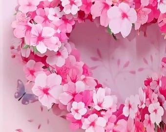 Wreath of My Heart pop up card
