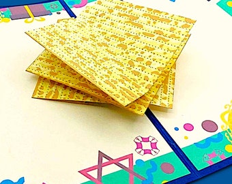 Matzoh Shabbat Shalom, Pesach, Chanoeka Pop-up Kaart
