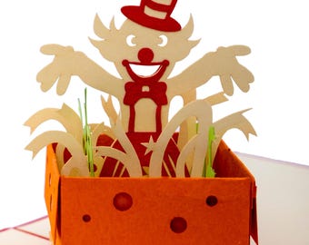 3D Clown "Jack in the Box" Birthday Card
