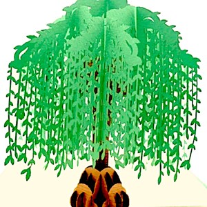WEEPING WILLOW BAUM Pop Up Karte - 3D Zen Karte - Beileidskarte - Neubeginn - Jahrestag - Passing - Trauer - Freundlichkeit - Baum Hugger