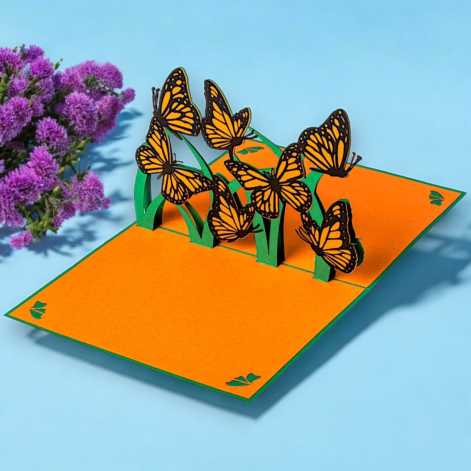 Monarch Butterfly Pop-up Card: 3D Nature Greeting Card - Etsy