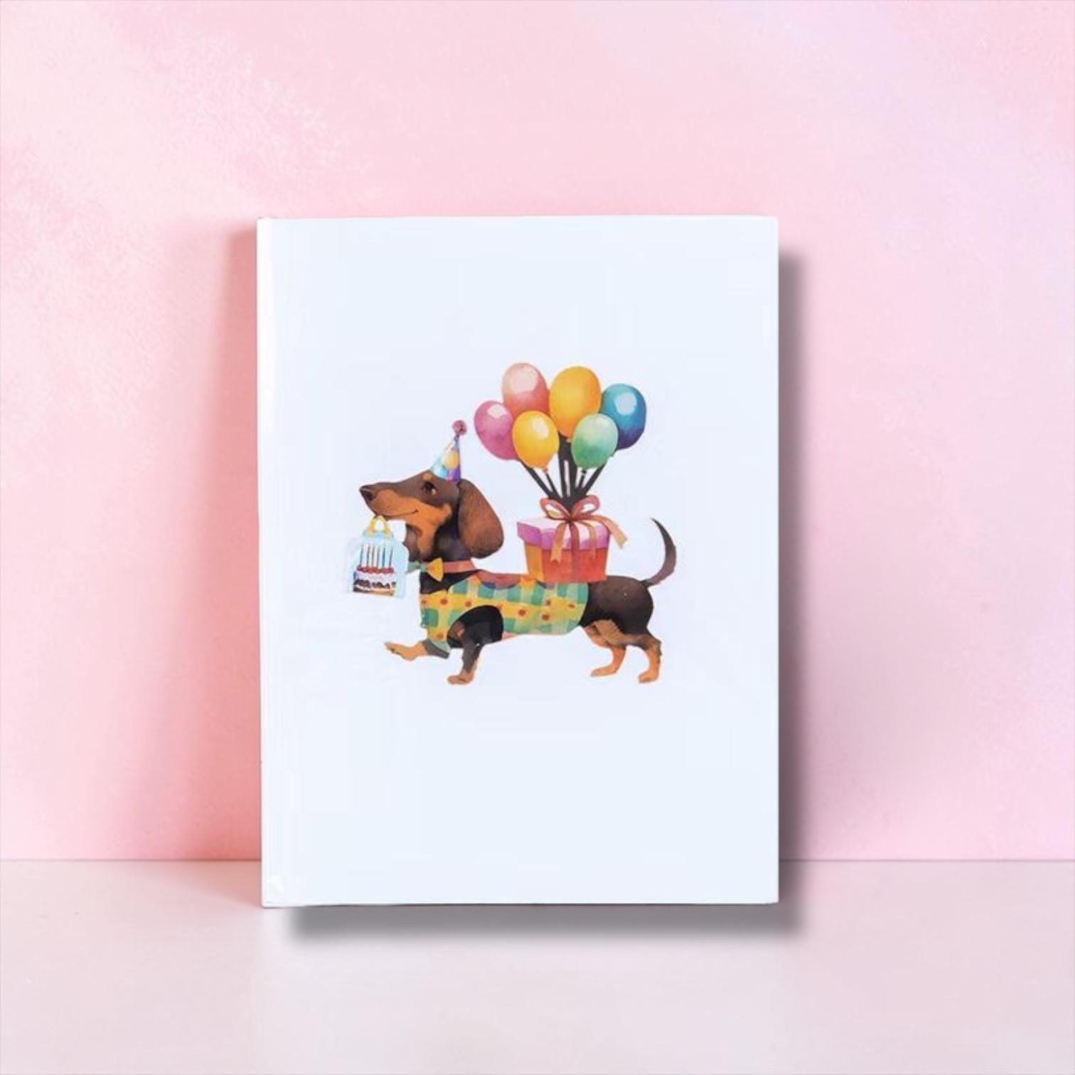 Dachshund Birthday Pop-up Card • Sausage Dog Party Card • Fun Balloon ...