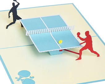 Ping Pong / Table Tennis pop up card