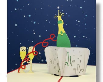 Pop! Fizz! Cheers! Champagne Celebration Card