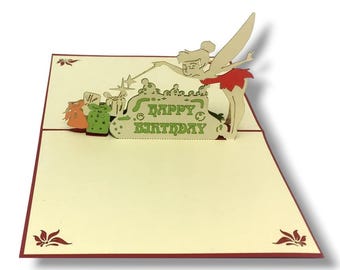 Tinker Bell Fairy Birthday pop up card
