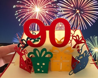 Decades Pop-Up Birthday Card - 20th to 90th Milestone Celebration!