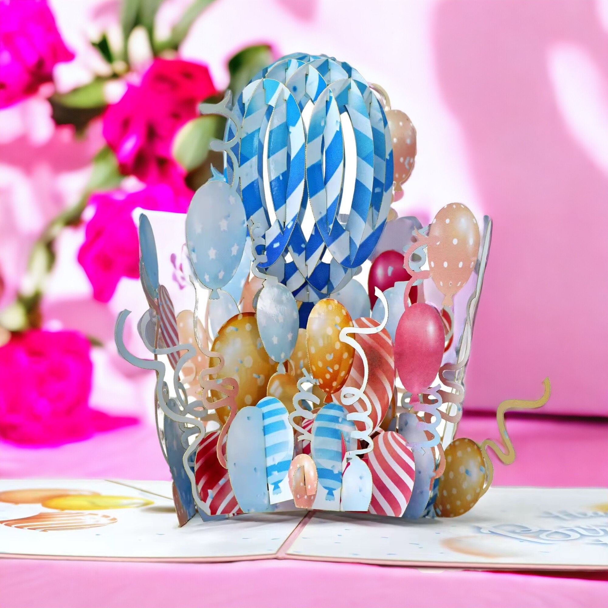 Handmade 3D Birthday Balloons Pop up Card - Etsy