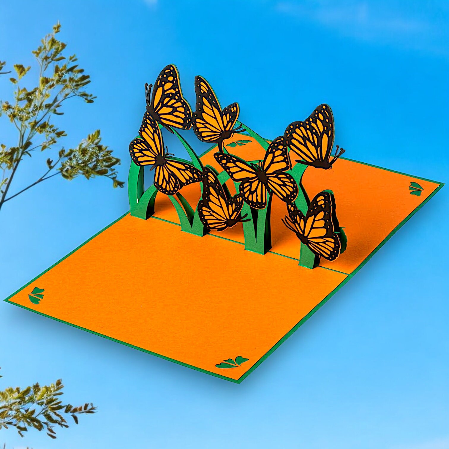 Monarch Butterfly Pop-up Card: 3D Nature Greeting Card - Etsy