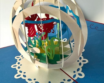Love in a Fish Bowl pop up card