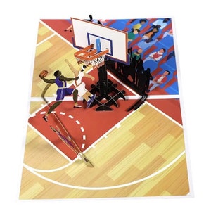 Basketball pop up card.
