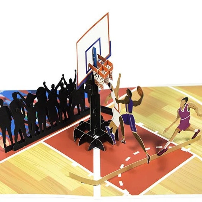 Basketball pop up card.