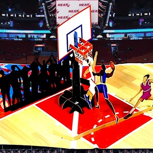Basketball pop up card.