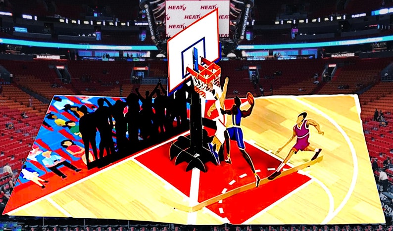 Basketball pop up card.
