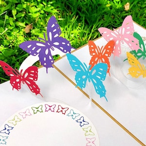 Karta pop-up BUTTERFLY WALTZ - 3D latające motyle - Baby Shower, przyjaźń, powrót do zdrowia, urodziny, myśląc o Tobie - ładna karta