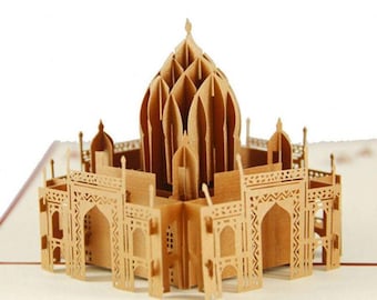 Taj Mahal India Pop Up Card