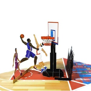 Basketball pop up card.