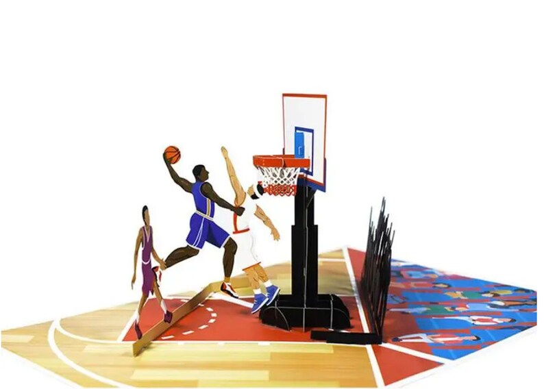 Basketball pop up card.