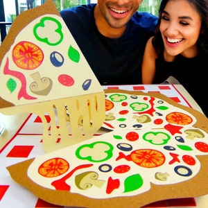 CHEESE PIZZA Pop Up Karte - That's Amore Pizza Karte - 3D italienische Karte - Date Night Pizza Karte - Pizza Mein Herz - Happy Birthday Pizza Karte