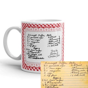 Custom Family Recipe Coffee Mug: Personalized Ceramic Mug
