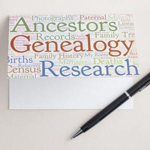 10 Stück Klappkarten mit Umschlägen - 14 cm x 10 cm - Perfekt für Genealogen, Genealogy Club- Mitglieder!
