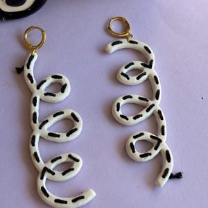 Squiggle Polymer Clay Earrings