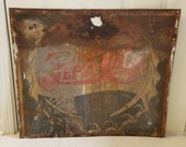 A Very Rare Vintage Double Dot Pepsi Sign from 1940 39 s. 31 quot x 27 quot