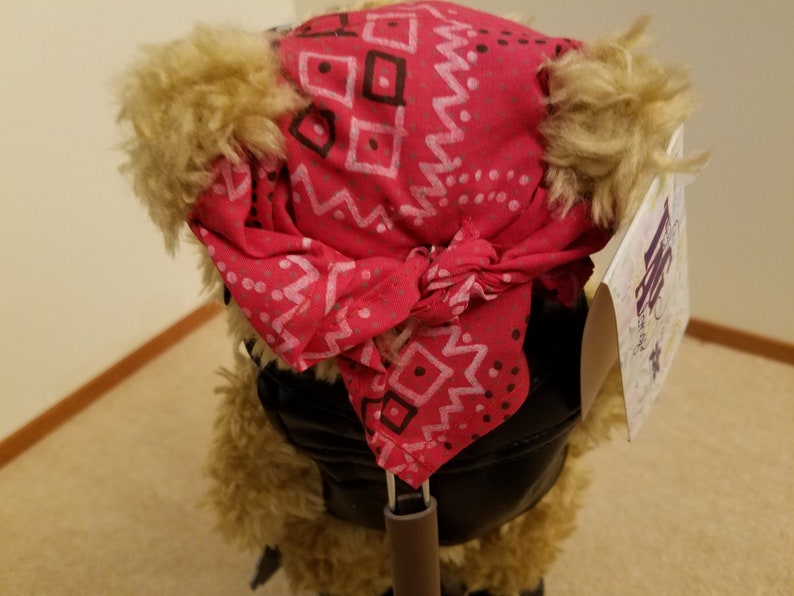 A Rare 10 Biker Bear with Real Leather Boots and Jacket.