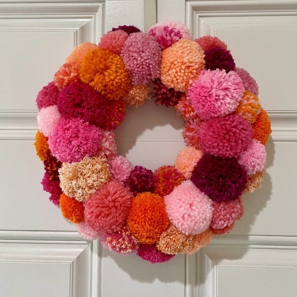 Pom Pom Wreath "Hibiscus"