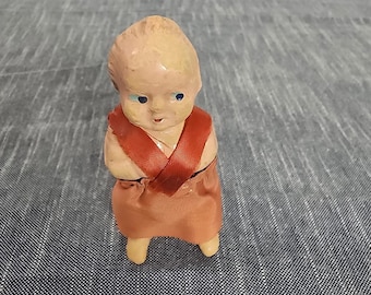 Vintage Antique Made in Japan  Bisque Small Miniature Baby Doll  No Markings