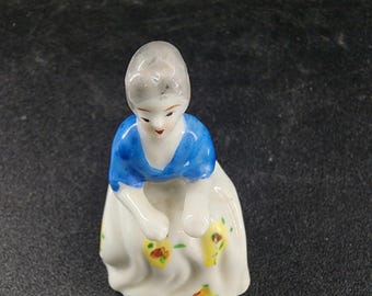 Victorian Sitting Lady Miniture 3"  Occupied Japan Made-In Figurine