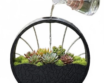 Maceta circular estilo zen impresa en 3D