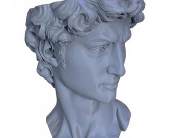 Escultura de busto de David, macetero, decoración romana para el hogar
