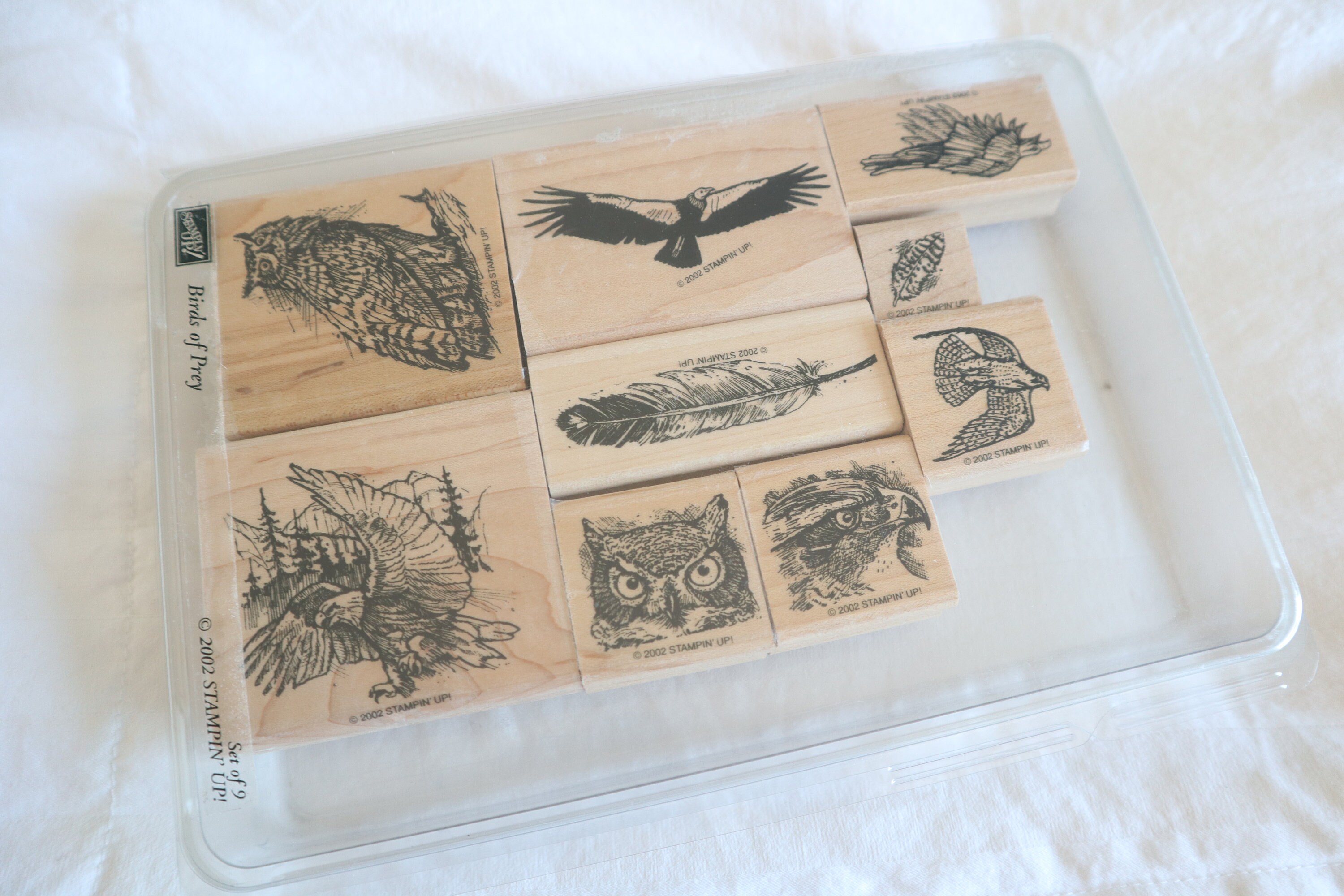 RARE 2002 Stampin up “birds of Prey” Stamps Complete Set Etsy