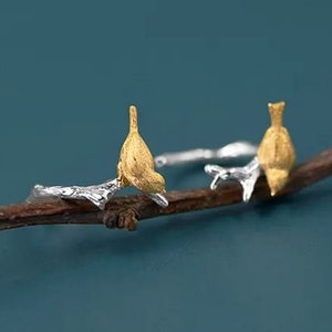 Beldacci bird on branch earrings 'Ear Cuff' made of 925 sterling silver