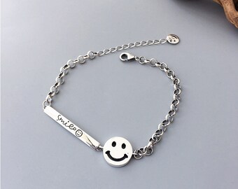 Beldacci Smiling Face Charm Bracelet in 925 Sterling Silver
