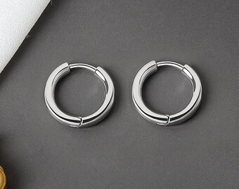 Beldacci women's pair of hoop earrings made of 925 sterling silver