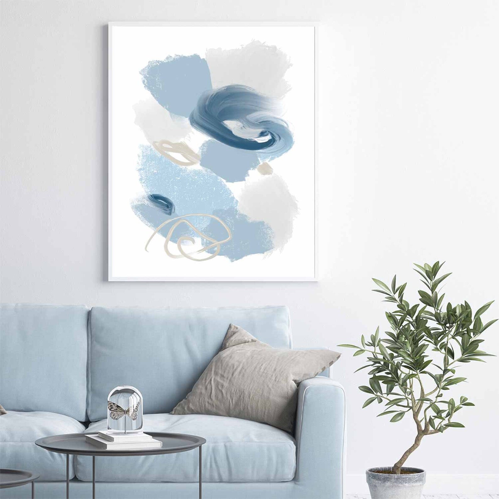 Print 2 18x24 Downloadable Art Light Blue Wall Art Etsy