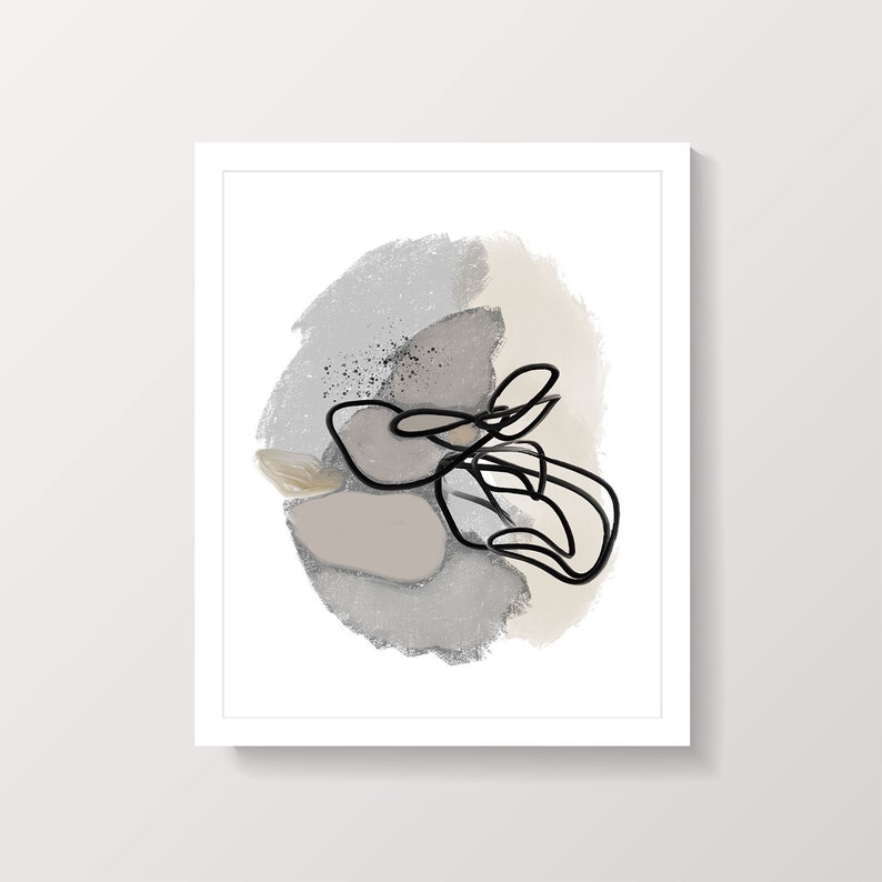 printed and shipped Set of 2 Modern Abstract Art Prints