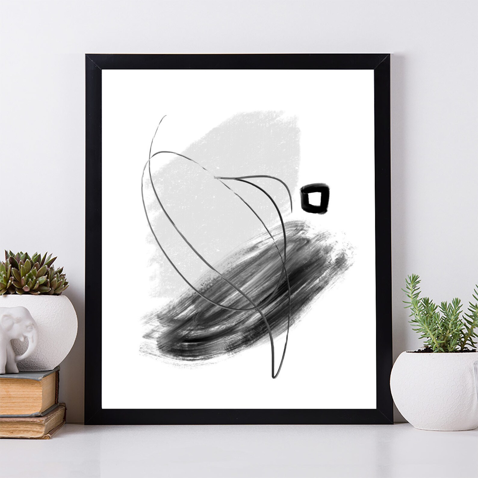 simplistic black and white art