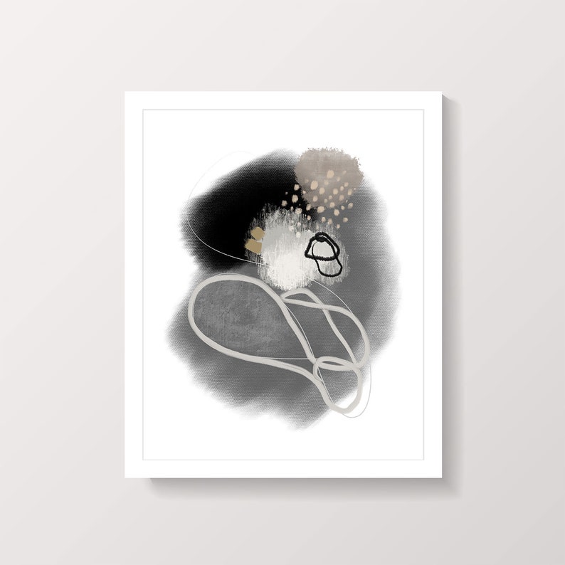 printed and shipped Set of 2 Modern Abstract Art Prints
