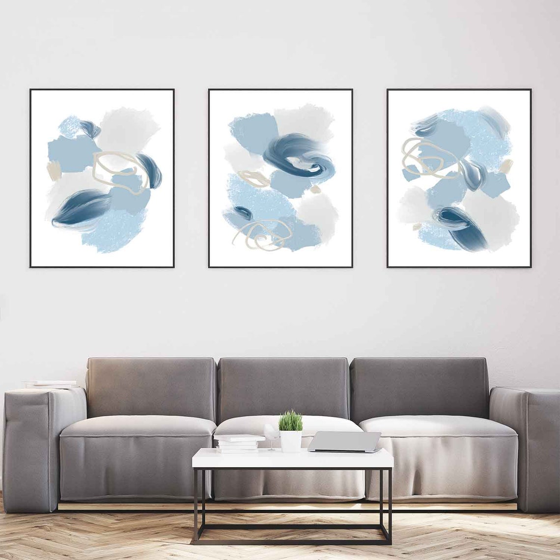 Print 2 18x24 Downloadable Art Light Blue Wall Art Etsy