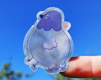Adesivo "Quem é o lindo bebê pombo fofo?" / pequeno negócio, compre de pequenos negócios / à prova d'água, vinil, para uso externo, laptop, garrafa, adesivo para capa de celular