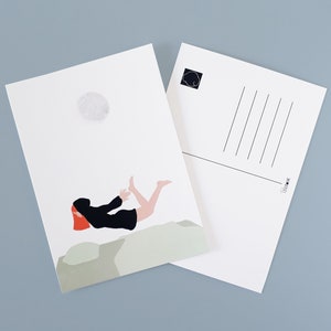 Flow / Inspiration Positive Self Care Postkarte - A6 Druck - Illustration
