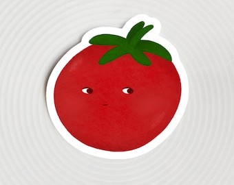 Tomate / vegetais e frutas com atitude vegetal vinil à prova d&#39;água ao ar livre laptop garrafa de água adesivo